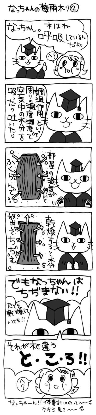 木工漫画　なっちゃんの梅雨太り②　0608